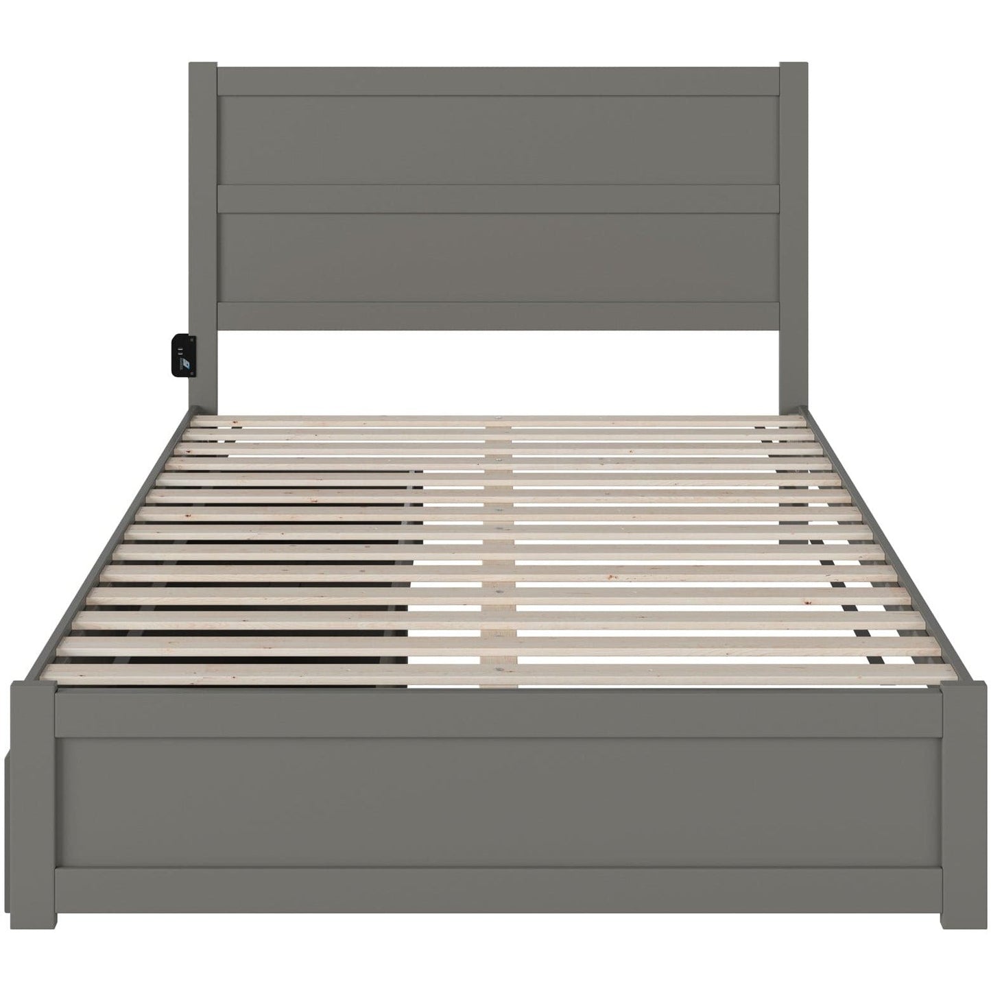 AFI Furnishings NoHo Queen Bed with Footboard and 2 Drawers in Grey AG9163449