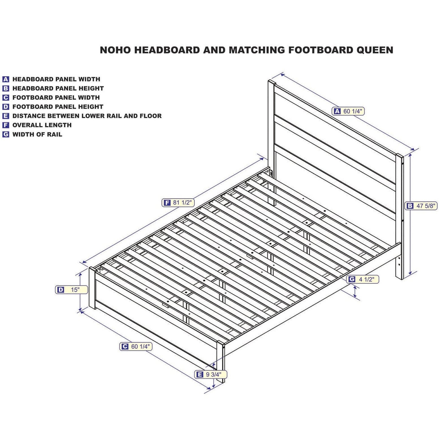 AFI Furnishings NoHo Queen Bed with Footboard in Walnut AG9160044