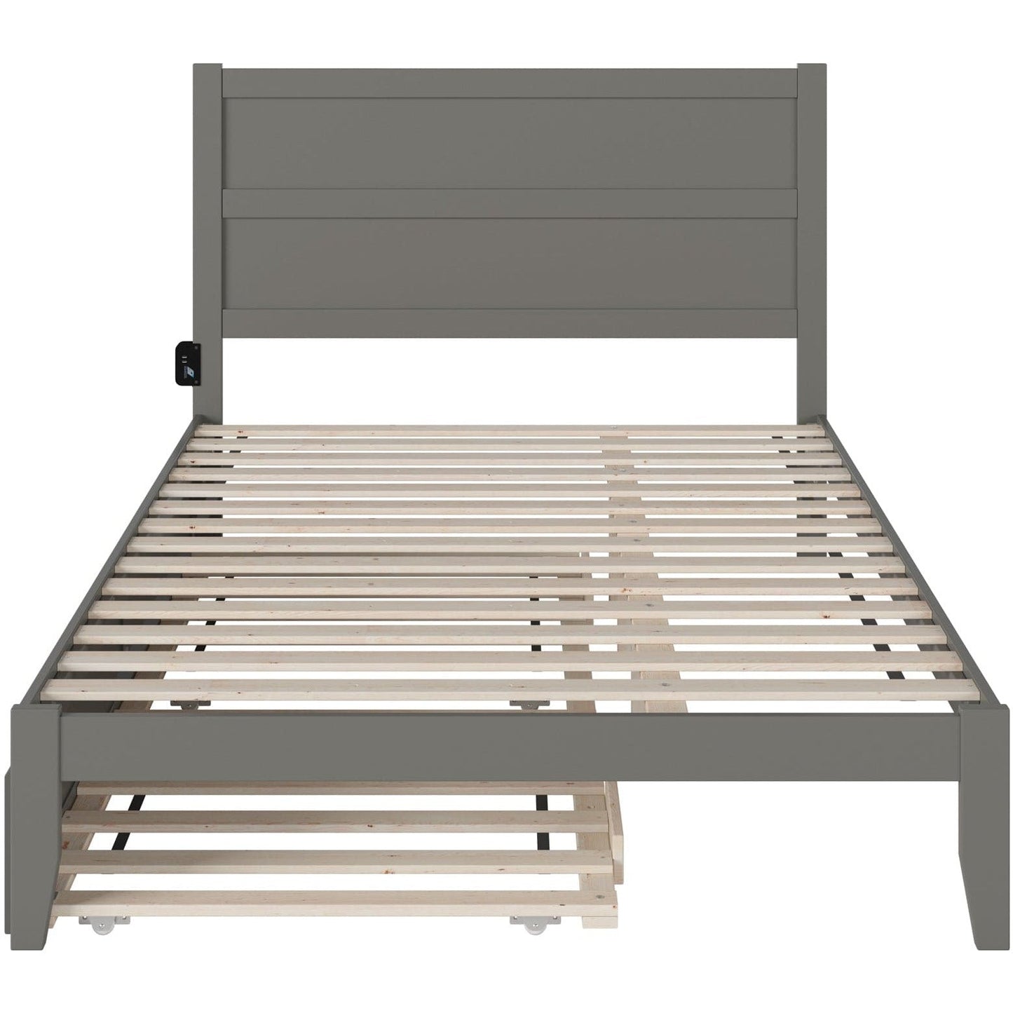 AFI Furnishings NoHo Queen Bed with Twin Extra Long Trundle in Grey AG9111149