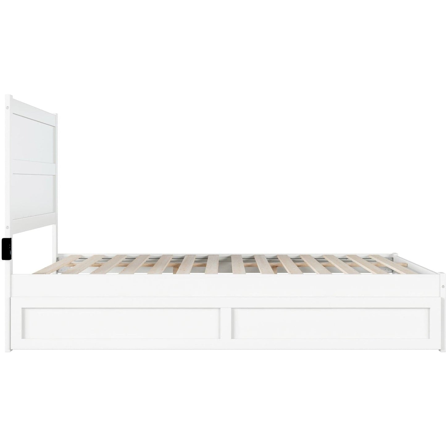 AFI Furnishings NoHo Queen Bed with Twin Extra Long Trundle in White AG9111142