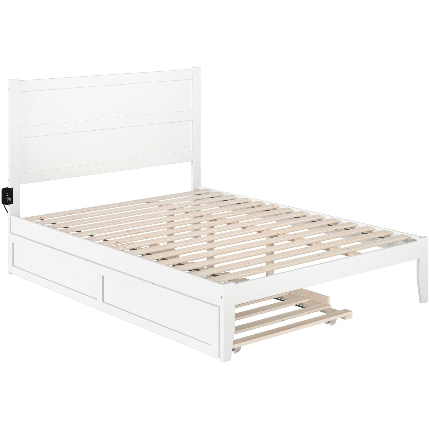 AFI Furnishings NoHo Queen Bed with Twin Extra Long Trundle in White AG9111142