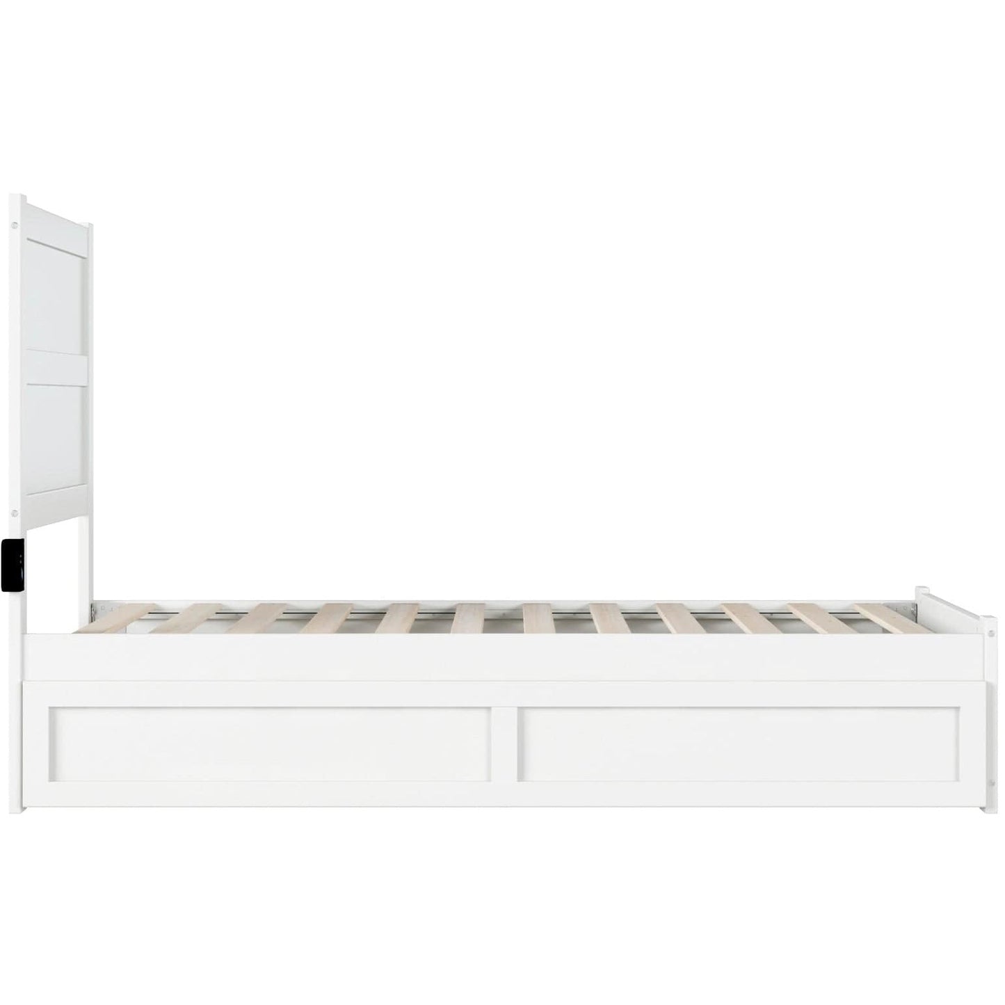 AFI Furnishings NoHo Twin Bed with Footboard and Twin Trundle in White AG9161222