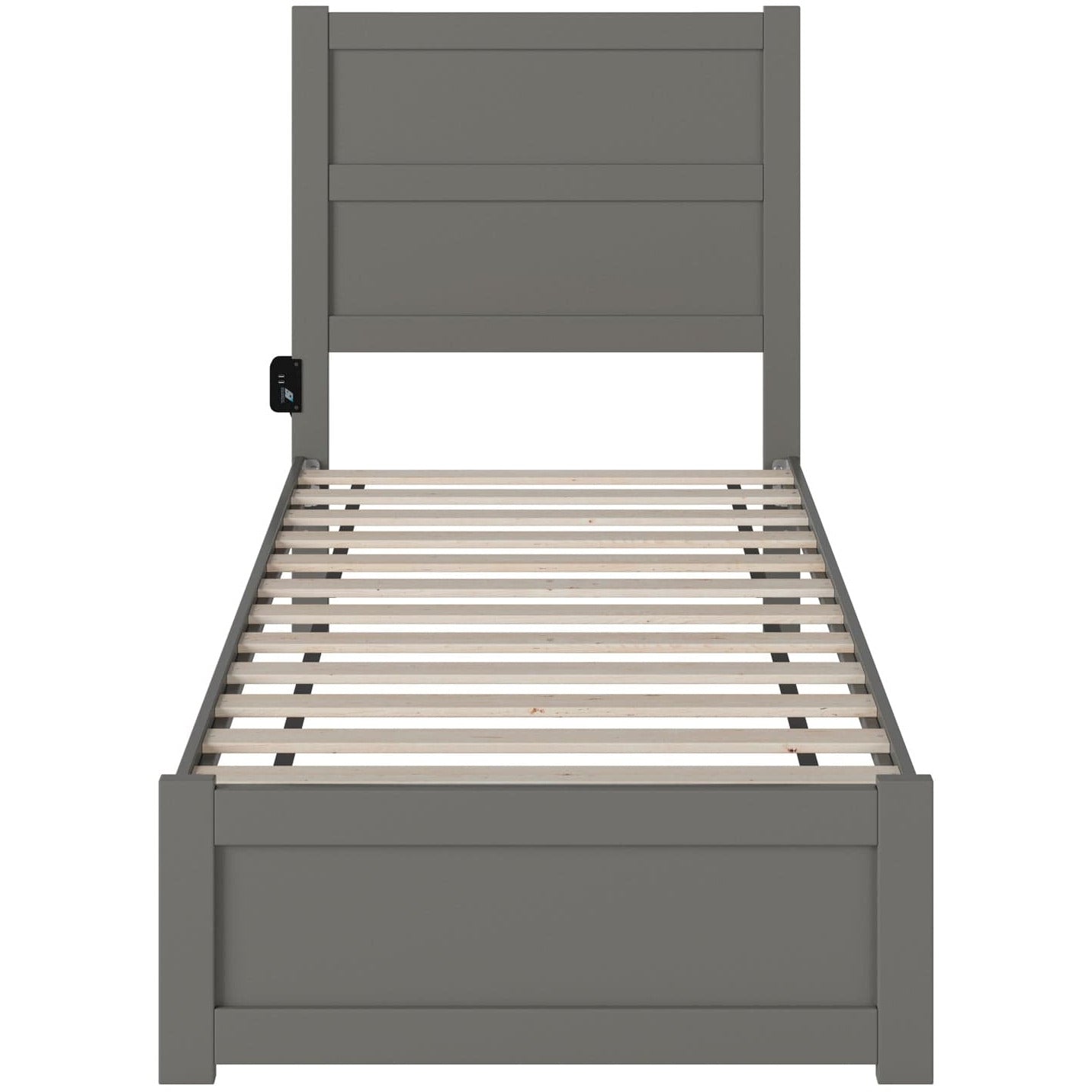 AFI Furnishings NoHo Twin Bed with Footboard in Grey AG9160029