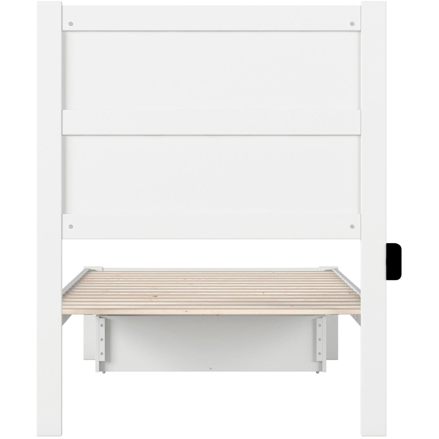 AFI Furnishings NoHo Twin Extra Long Bed with Foot Drawer in White AG9112412