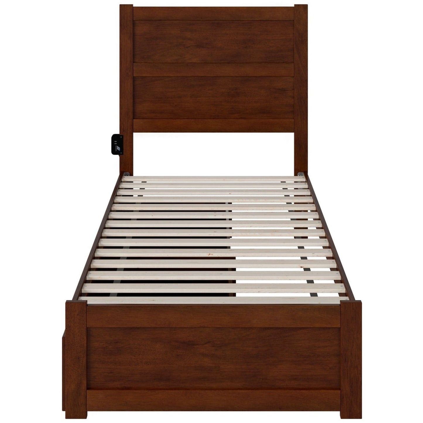 AFI Furnishings NoHo Twin Extra Long Bed with Footboard and 2 Drawers in Walnut AG9163414