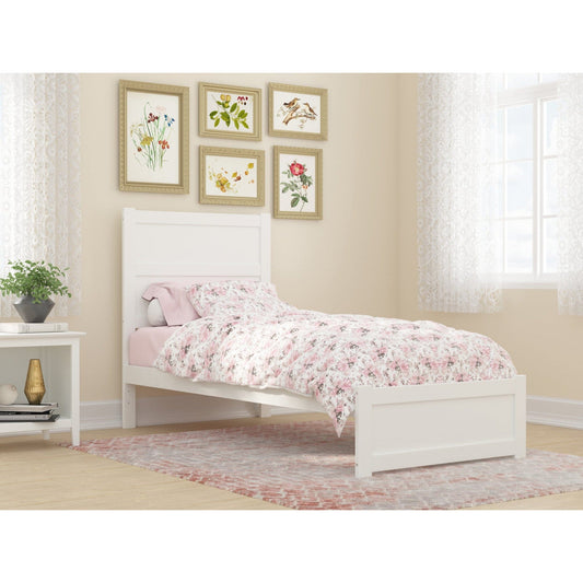 AFI Furnishings NoHo Twin Extra Long Bed with Footboard in White AG9160012