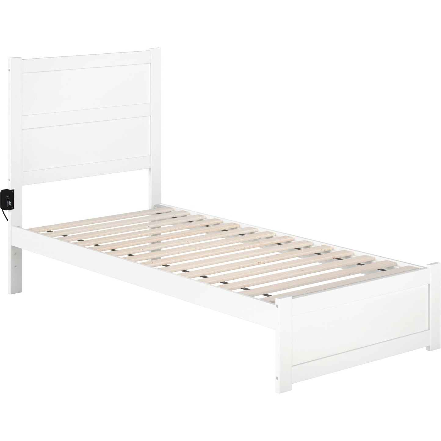 AFI Furnishings NoHo Twin Extra Long Bed with Footboard in White AG9160012