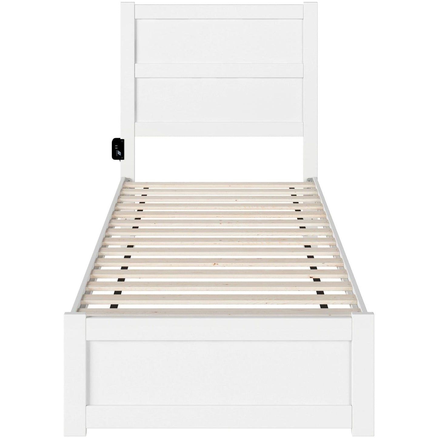 AFI Furnishings NoHo Twin Extra Long Bed with Footboard in White AG9160012