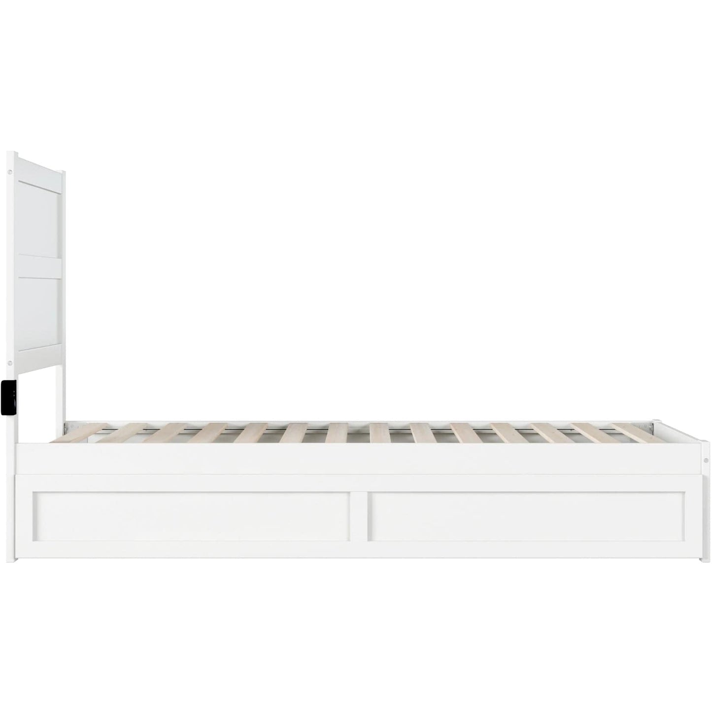 AFI Furnishings NoHo Twin Extra Long Bed with Twin Extra Long Trundle in White AG9111112