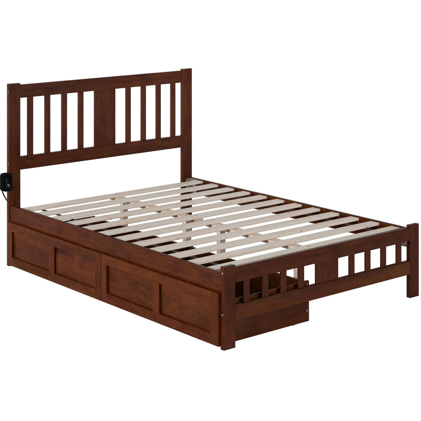 AFI Furnishings Tahoe Full Bed with Footboard and 2 Drawers in Walnut AG8963334