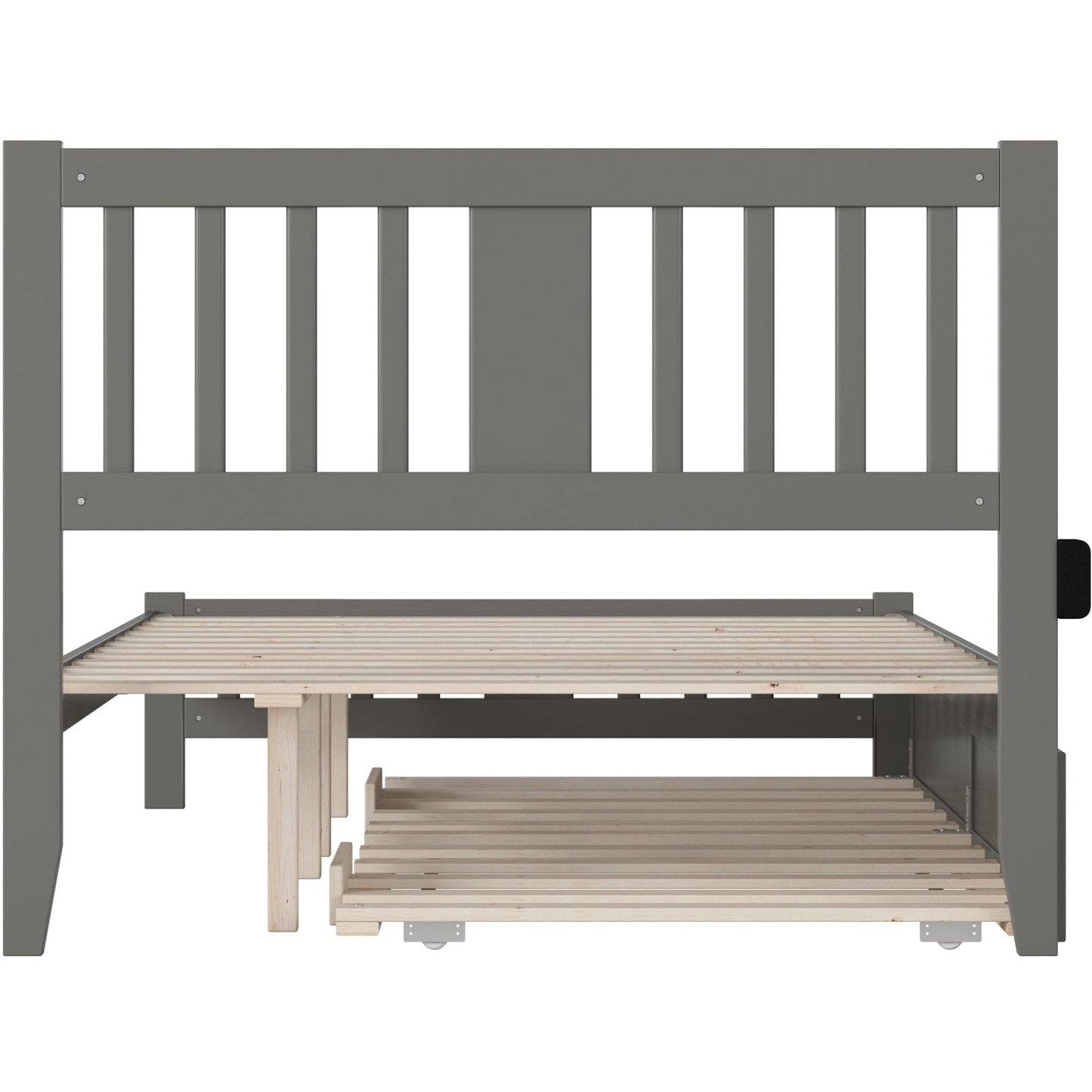 AFI Furnishings Tahoe Full Bed with Footboard and Twin Trundle in Grey AG8961239