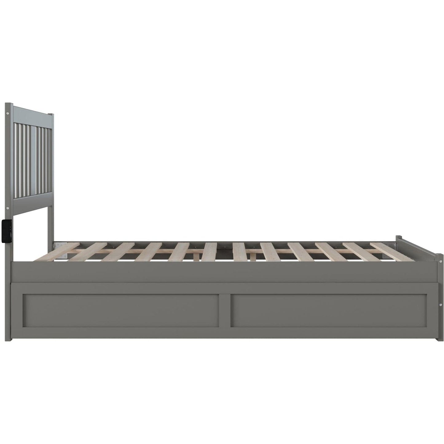 AFI Furnishings Tahoe Full Bed with Footboard and Twin Trundle in Grey AG8961239