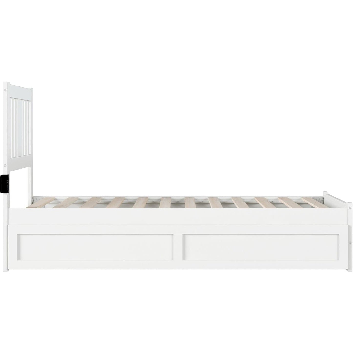 AFI Furnishings Tahoe Twin Bed with Footboard and Twin Trundle in White AG8961222