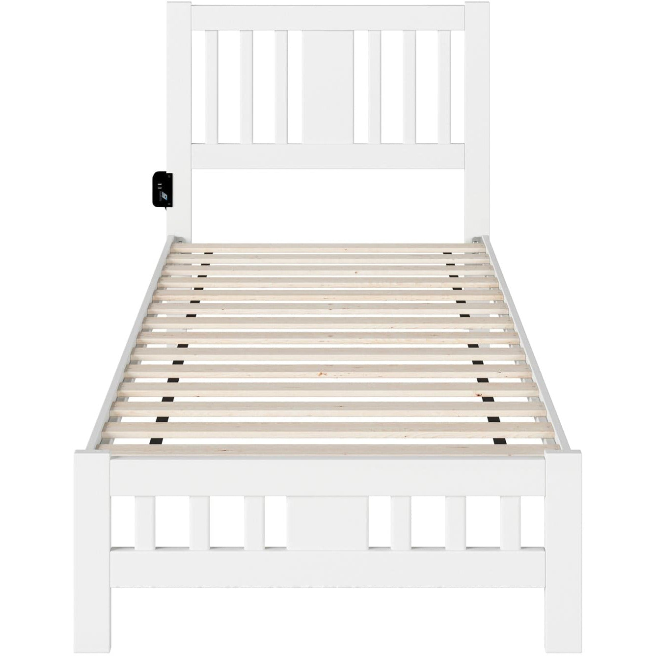 AFI Furnishings Tahoe Twin Extra Long Bed with Footboard in white AG8960012