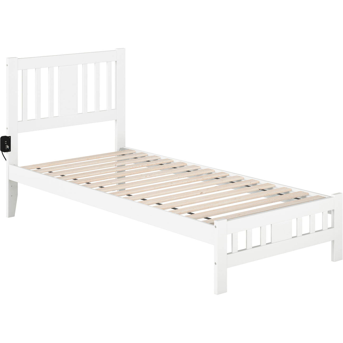 AFI Furnishings Tahoe Twin Extra Long Bed with Footboard in white AG8960012