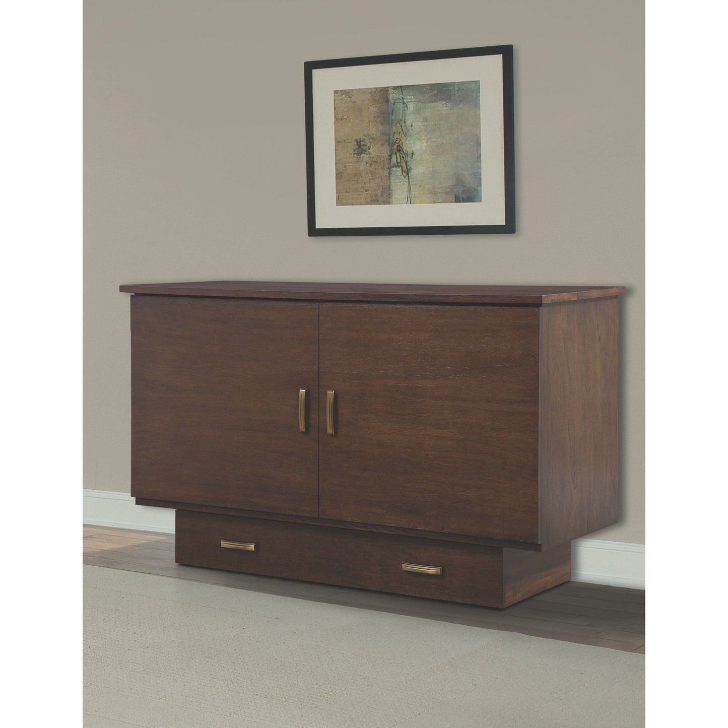 Arason Pekoe Creden-ZzZ Walnut Brown Queen Cabinet Bed 503-15