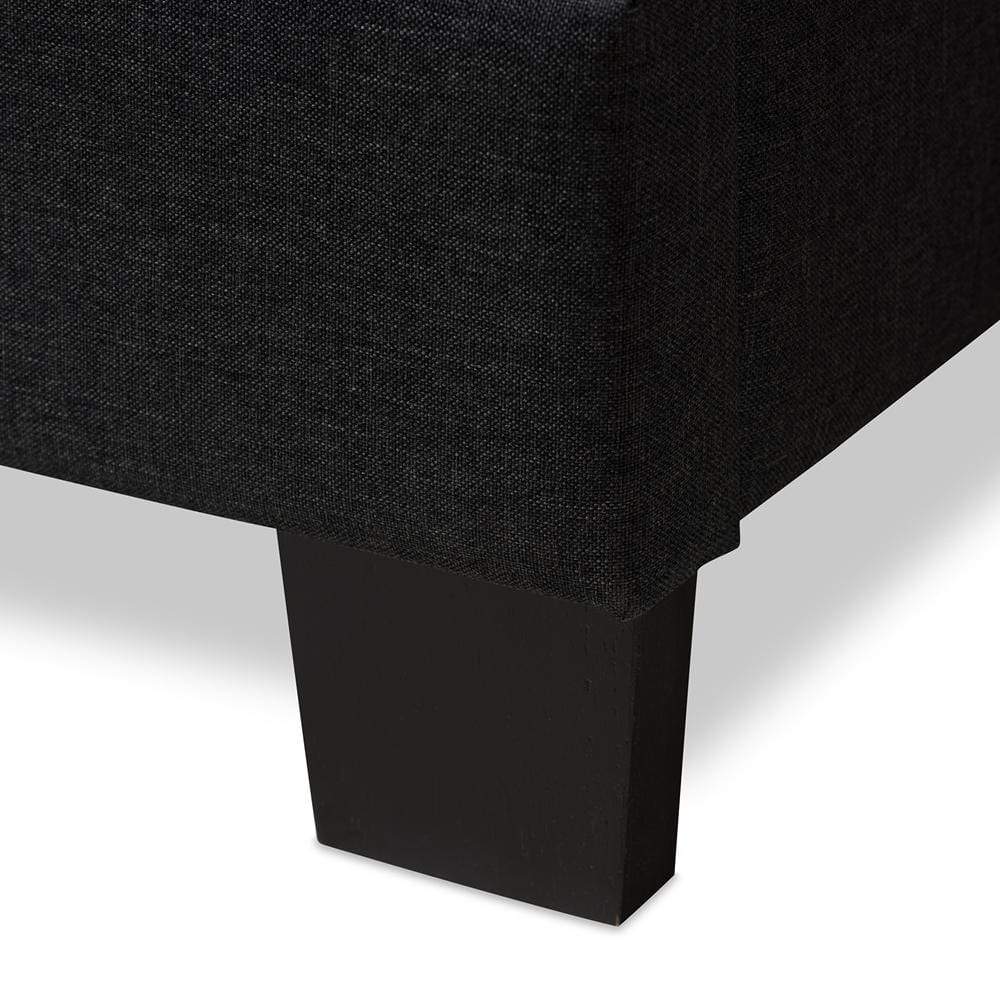 The Bedroom Emporium Baxton Studio Brookfield Modern and Contemporary Charcoal Grey Fabric Bed