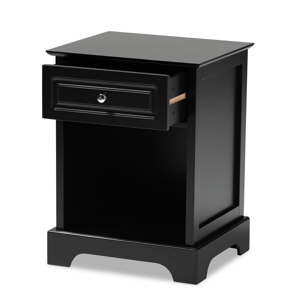 Baxton Studios Night Stand Baxton Studio Chase Modern Transitional 1-Drawer Wood Nightstand