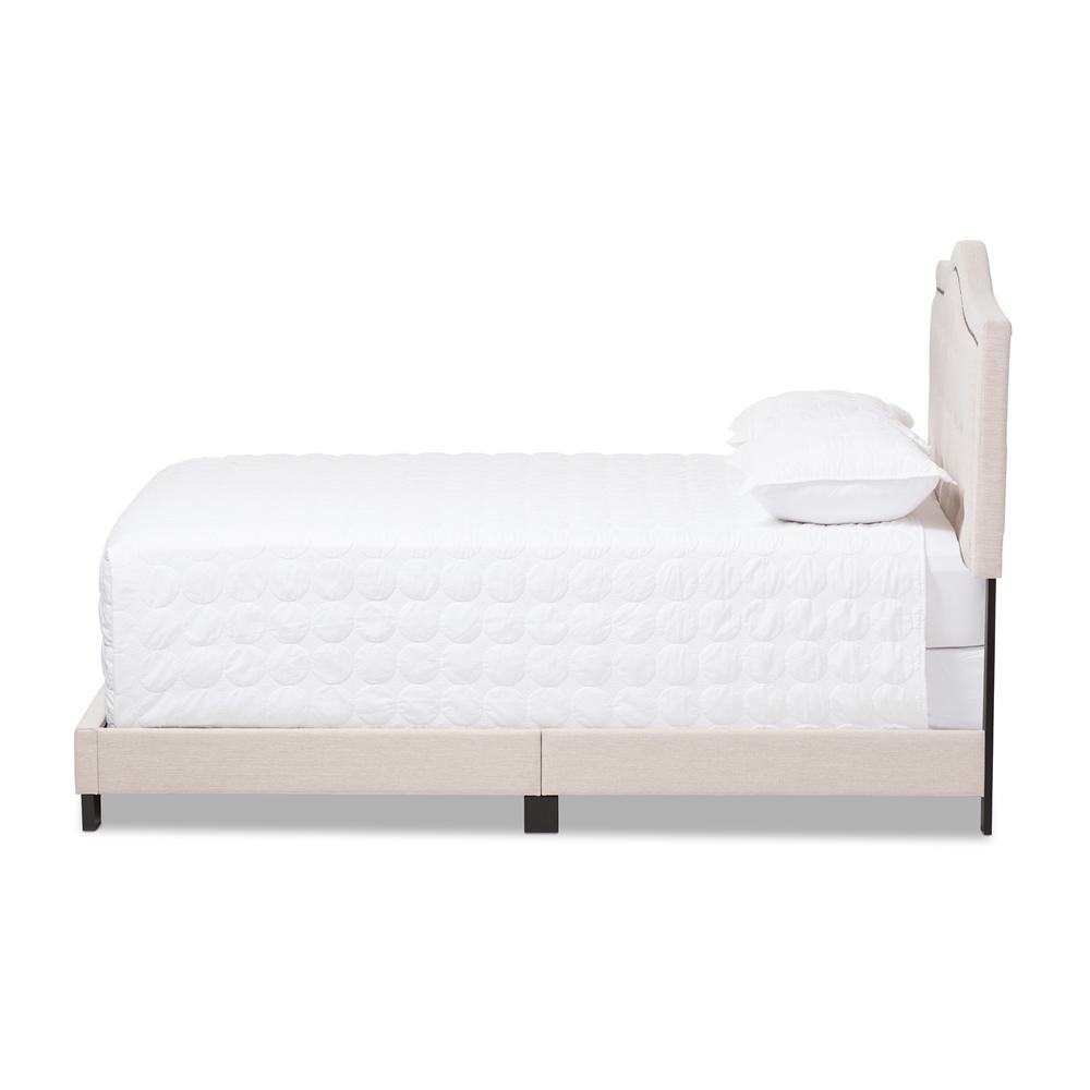 The Bedroom Emporium Baxton Studio Emerson Modern and Contemporary LIght Beige Fabric Upholstered Bed