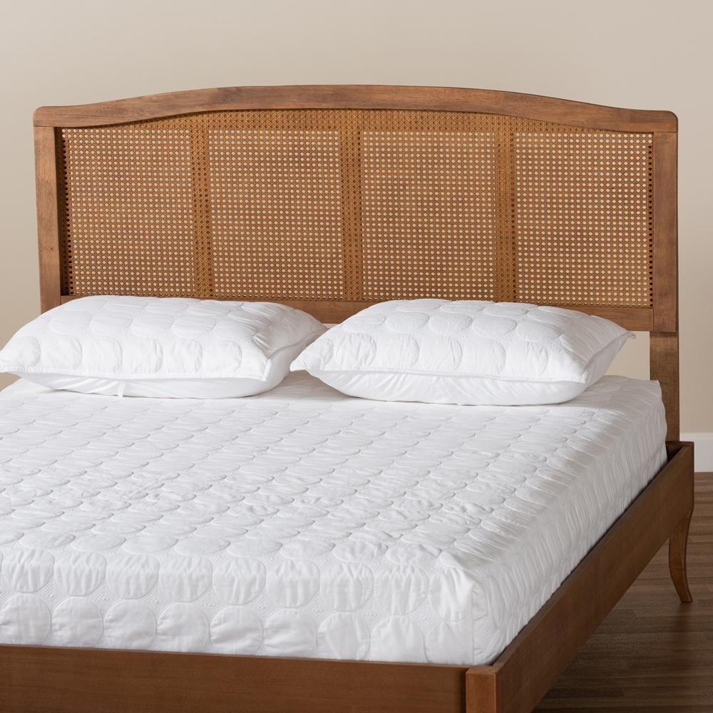 Baxton Studios Headboards Baxton Studio Mareike Mid-Century Modern Wood and Synthetic Rattan Headboard