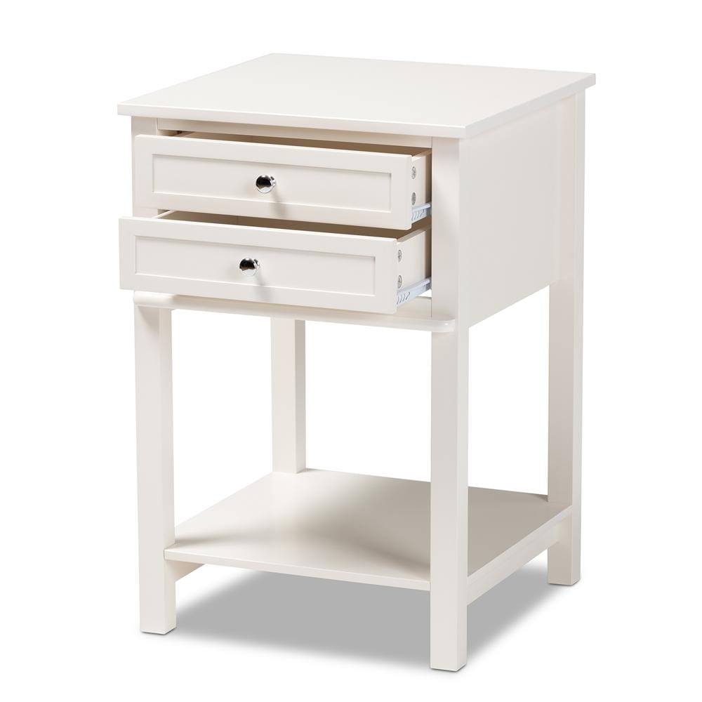 Baxton Studios Night Stand Baxton Studio Willow modern Transitional 2-Drawer Wood Nightstand