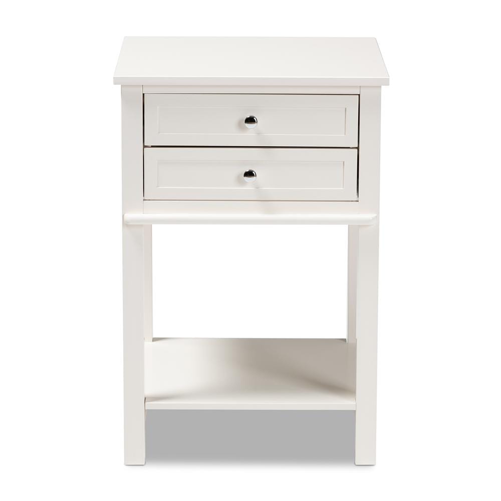 Baxton Studios Night Stand Baxton Studio Willow modern Transitional 2-Drawer Wood Nightstand