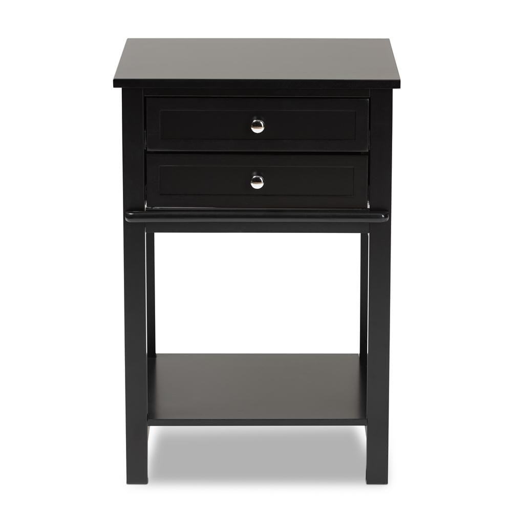 Baxton Studios Night Stand Baxton Studio Willow modern Transitional 2-Drawer Wood Nightstand