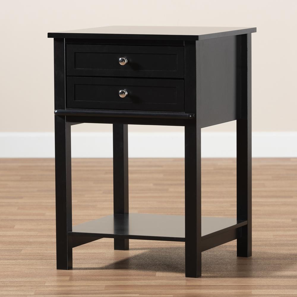 Baxton Studios Night Stand Baxton Studio Willow modern Transitional 2-Drawer Wood Nightstand