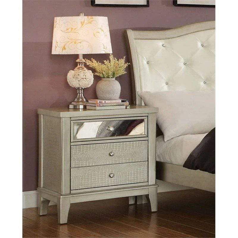 Furniture of America Nightstand Bessie 3 Drawer Nightstand Bessie 3 Drawer Nightstand