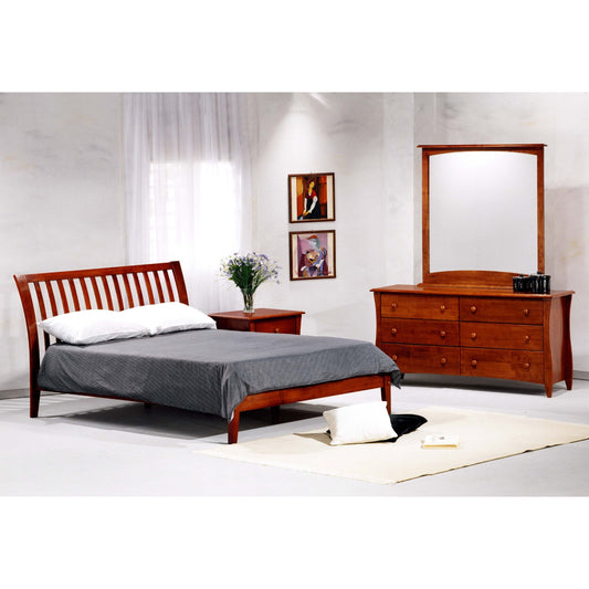 Night And Day California King Nutmeg Bed in cherry finish (P Series) NUT-PH-CKG-COM-P-CH