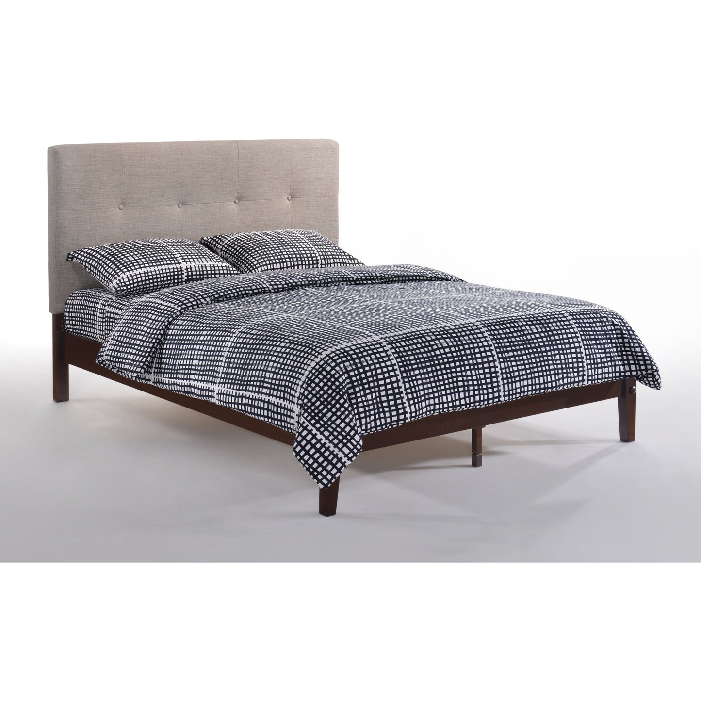 Night And Day Paprika King Bed in Grey with Cherry Finish Frame (P Series) PAP-PH-EKG-GY-COM-P-CH